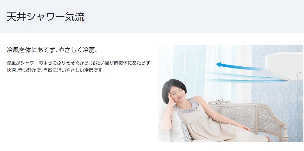 天井シャワー気流